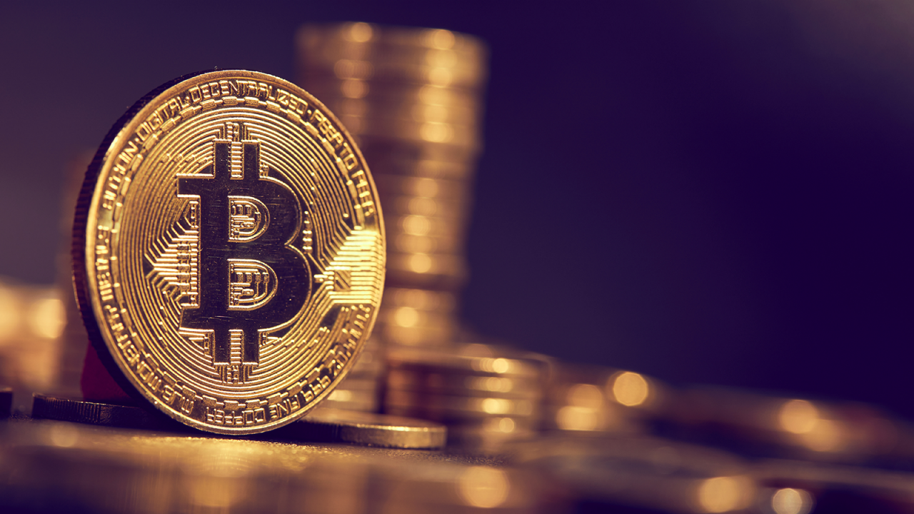 golden bitcoin, conceptual image for crypto currency